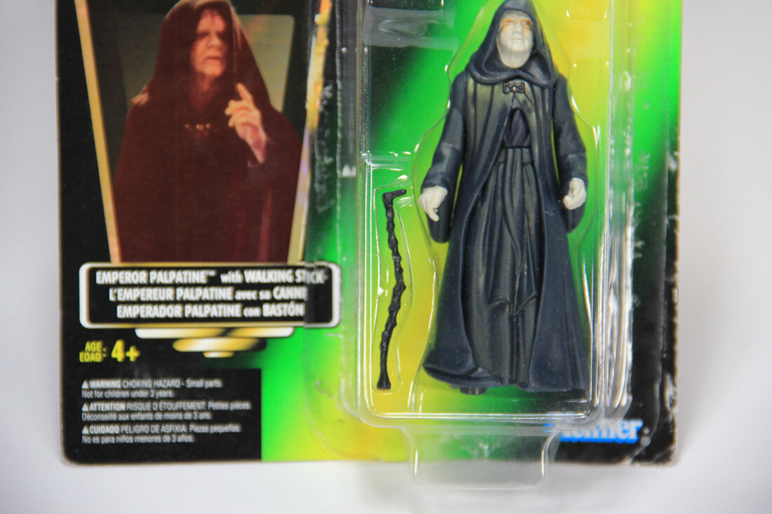 Star Wars Emperor Palpatine 1996 POTF Figure Trilingual Holofoil Card Collection 3 MOC L014721