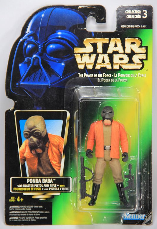 Star Wars Ponda Baba Walrus Man 1996 POTF Action Figure Trilingual Card Collection 3 L014723