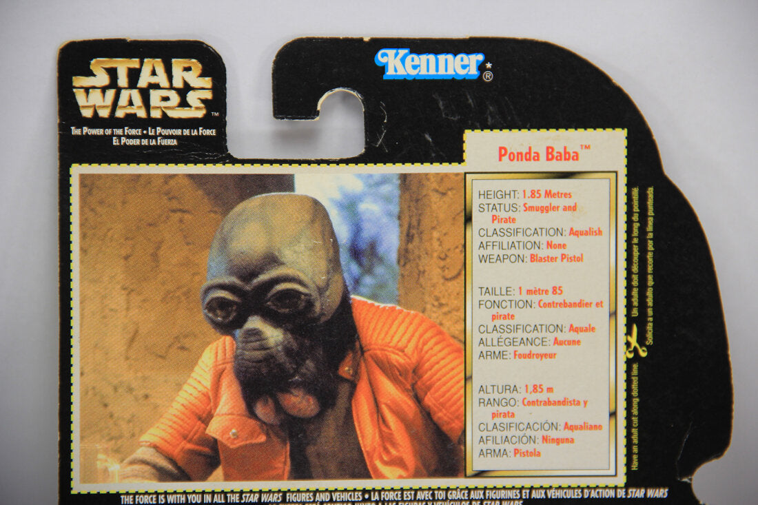 Star Wars Ponda Baba Walrus Man 1996 POTF Action Figure Trilingual Card Collection 3 L014723