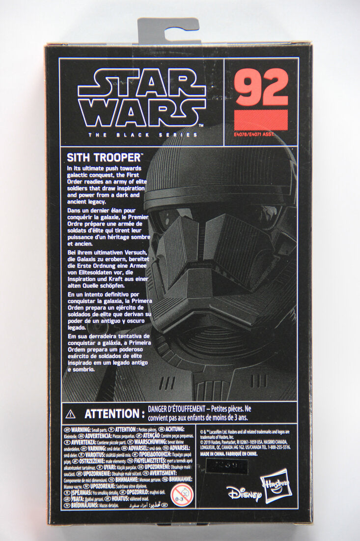 Star Wars Sith Trooper #92 The Black Series 6 Inch The Rise Of Skywalker MISB L014752