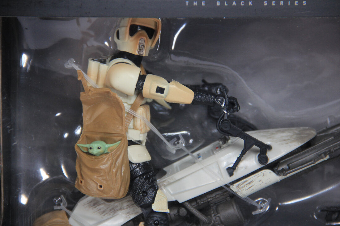 Star Wars Speeder Bike Scout Trooper The Child Black Series Galaxy 6 Inch Exclusive MISB L014760