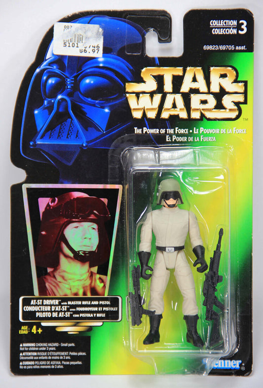 Star Wars AT-ST Driver 1996 POTF Action Figure Trilingual Holofoil Card Collection 3 MOC L014776