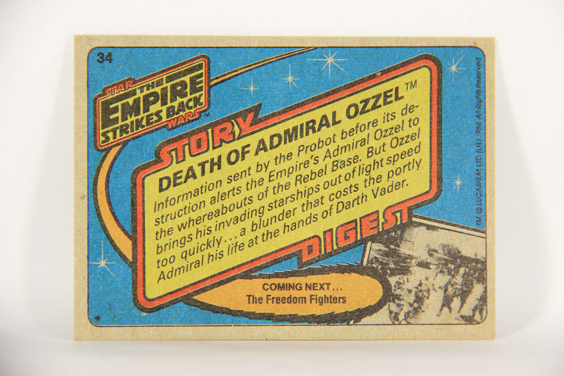 Star Wars Empire Strikes Back Card #34 Death Of Admiral Ozzel ENG L014829
