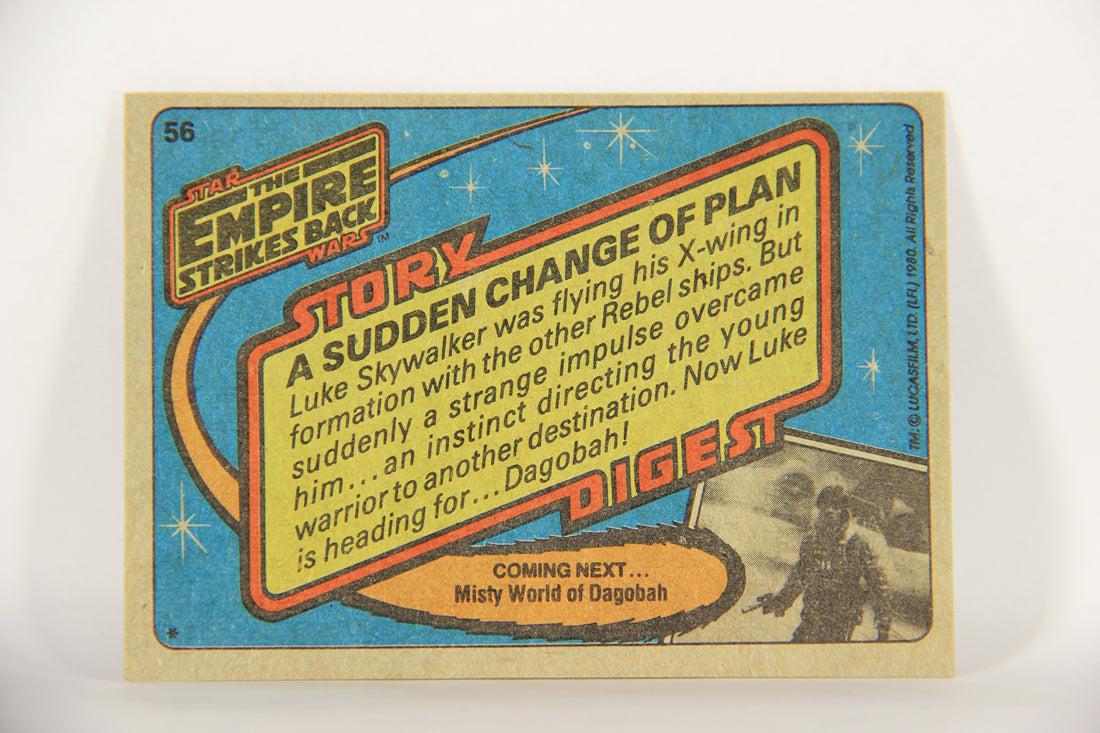 Star Wars Empire Strikes Back Card #56 A Sudden Change Of Plan ENG L014835