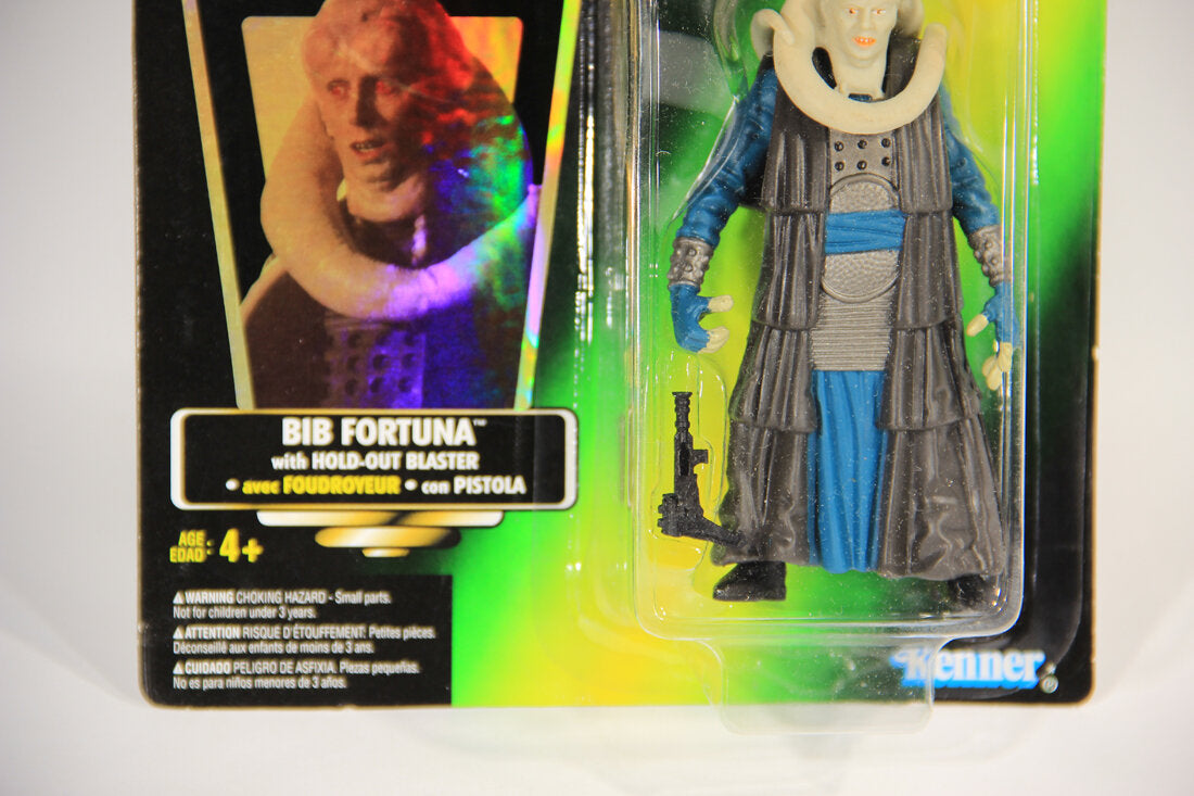 Star Wars Bib Fortuna 1996 POTF Action Figure Trilingual Holofoil Card Collection 2 MOC L014869