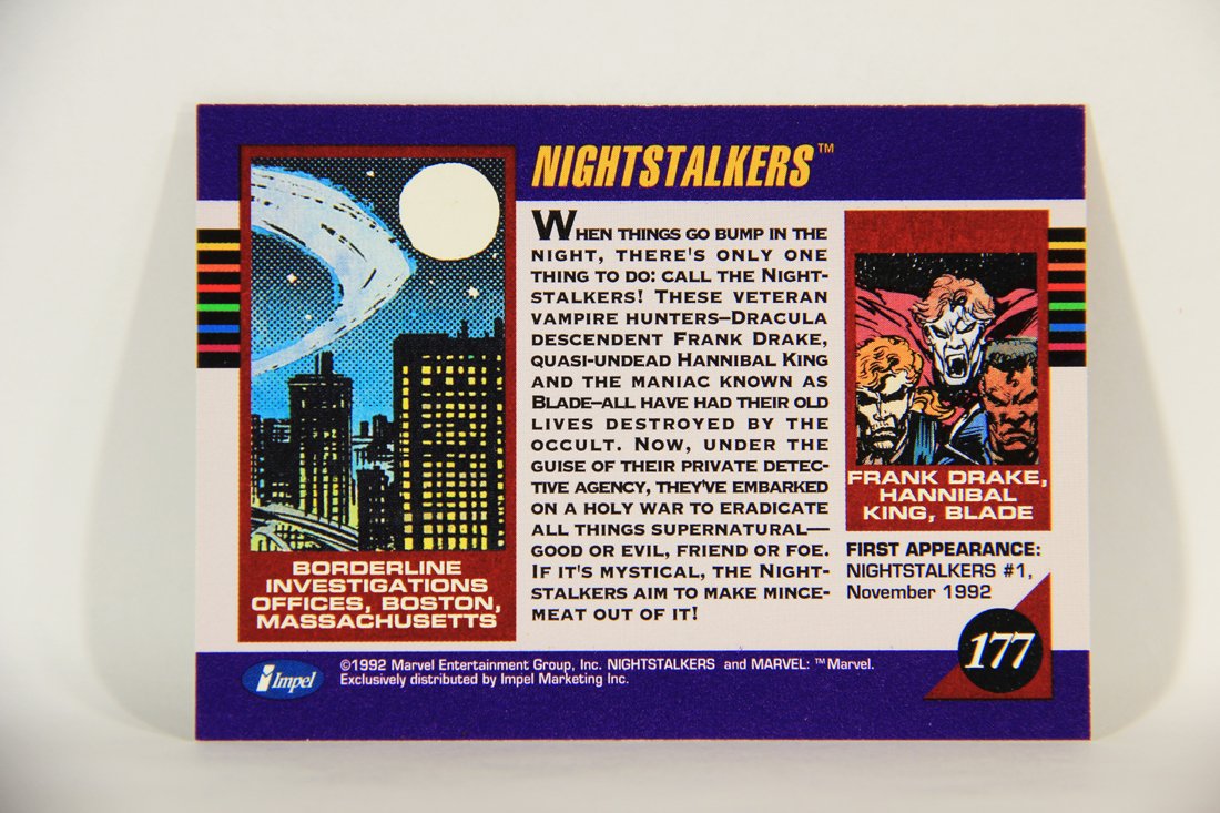 1992 Marvel Universe Series 3 Trading Card #177 Nightstalkers ENG L014910