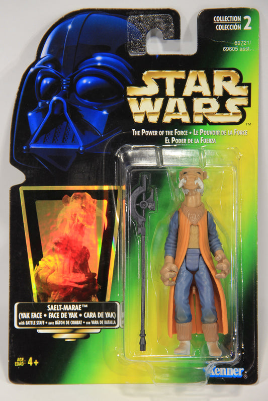 Star Wars Saelt-Marae Yak Face 1997 POTF Figure Trilingual Holofoil Card Collection 2 MOC L015023