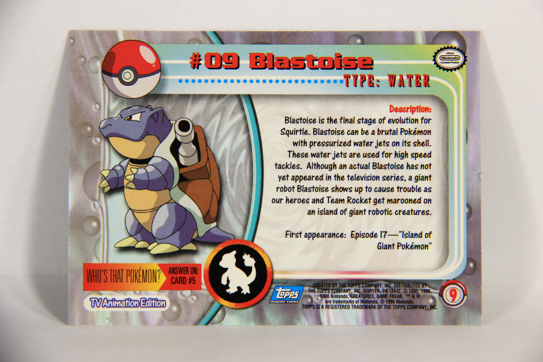 Pokémon Card Blastoise #9 TV Animation Blue Logo 1st Print ENG L015175