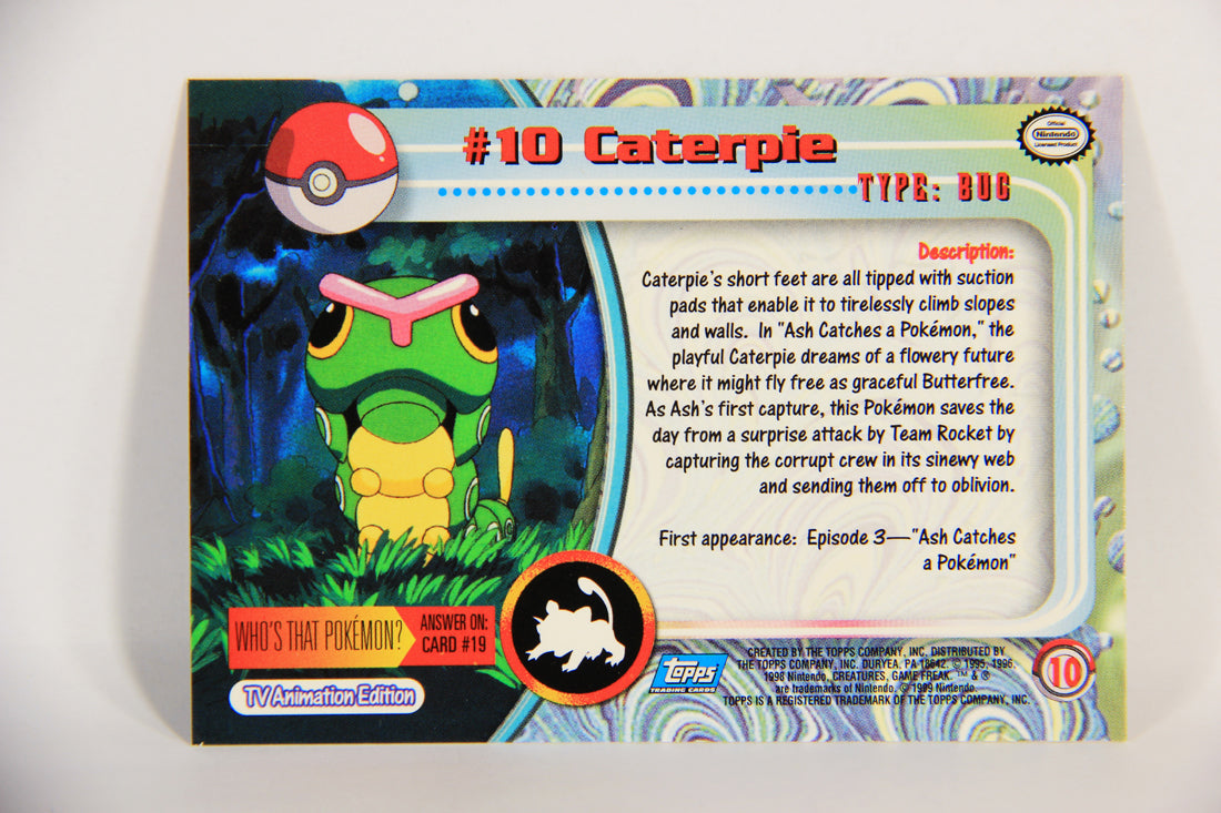 Pokémon Card Caterpie #10 TV Animation Blue Logo 1st Print ENG L015176