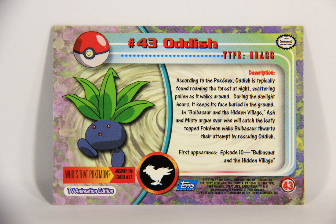 Pokémon Card Oddish #43 TV Animation Blue Logo 1st Print ENG L015206