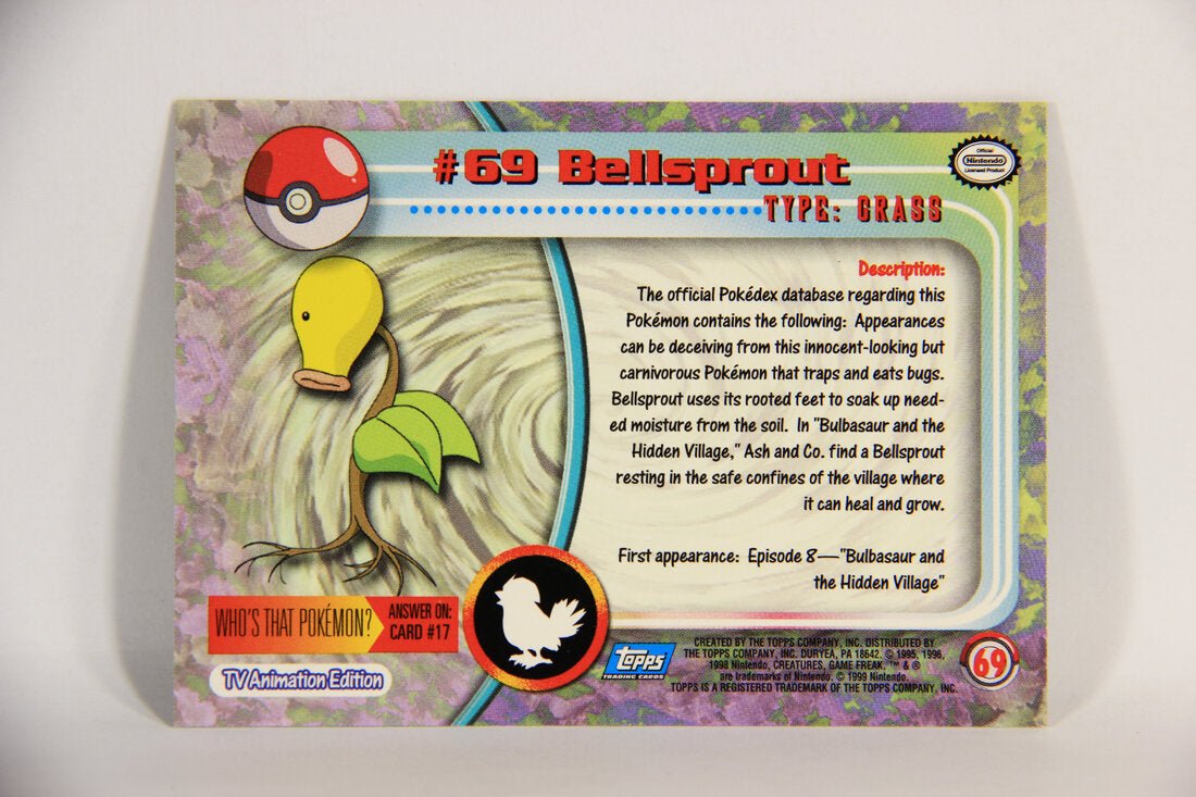 Pokémon Card Bellsprout #69 TV Animation Blue Logo 1st Print ENG L015230