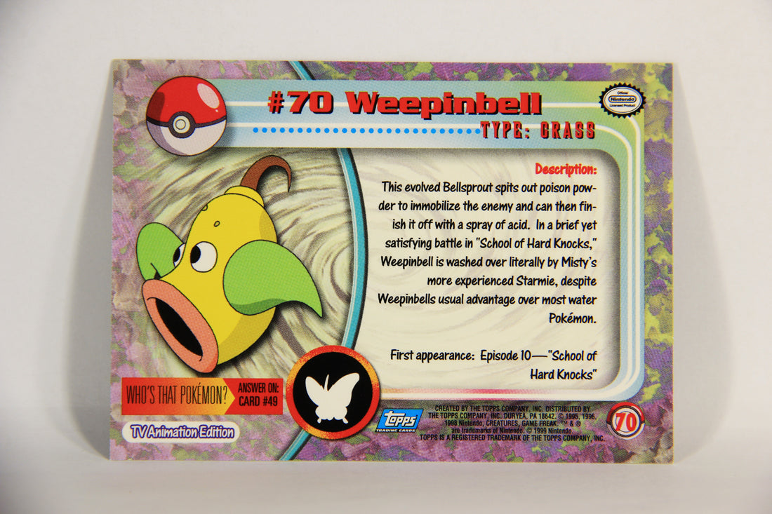 Pokémon Card Weepinbell #70 TV Animation Blue Logo 1st Print ENG L015231