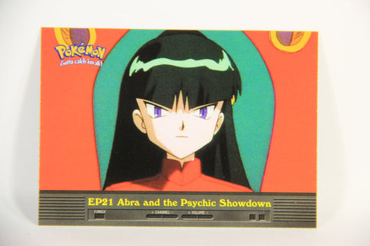Pokémon Card TV Animation #EP21 Abra And The Psychic Showdown Blue Logo 1st Print ENG L015293