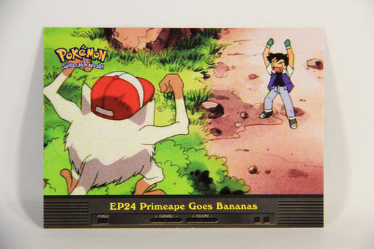 Pokémon Card TV Animation #EP24 Primeape Goes Bananas Blue Logo 1st Print ENG L015296