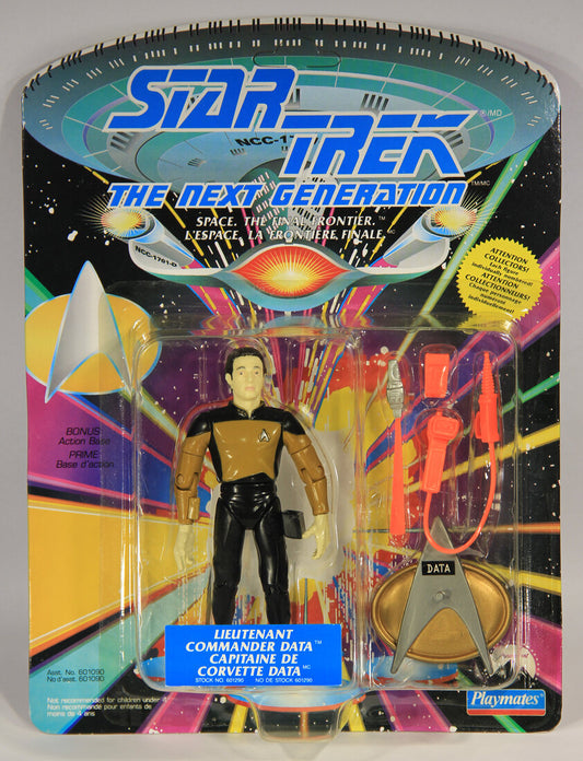 1992 Star Trek The Next Generation Lieutenant Commander Data Action Figure Canadian FR-ENG L015309