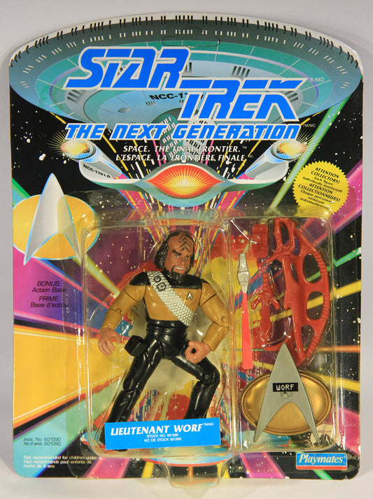 1992 Star Trek The Next Generation Lieutenant Worf Action Figure Canadian FR-ENG L015310