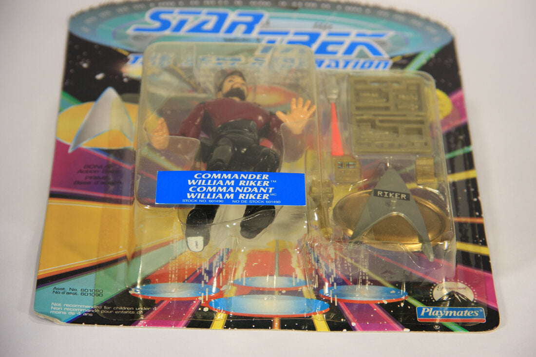 1992 Star Trek The Next Generation Commander Riker Action Figure Canadian FR-ENG L015311