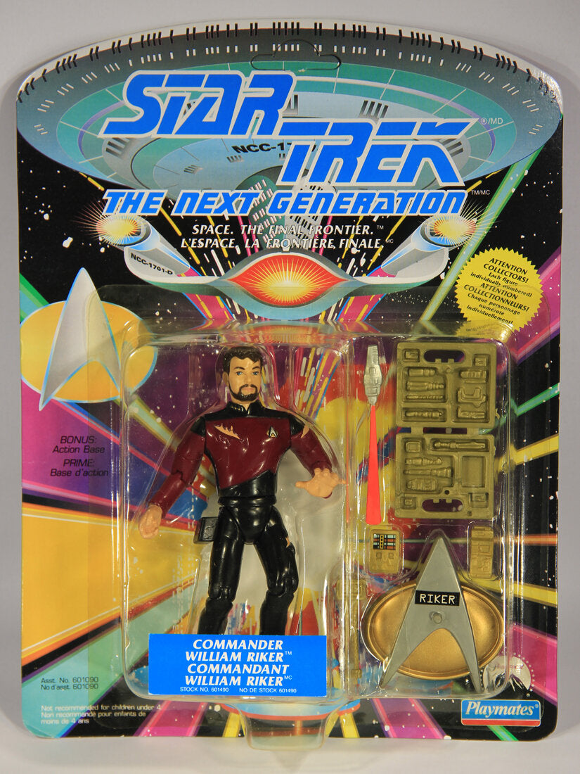 1992 Star Trek The Next Generation Commander Riker Action Figure Canadian FR-ENG L015311