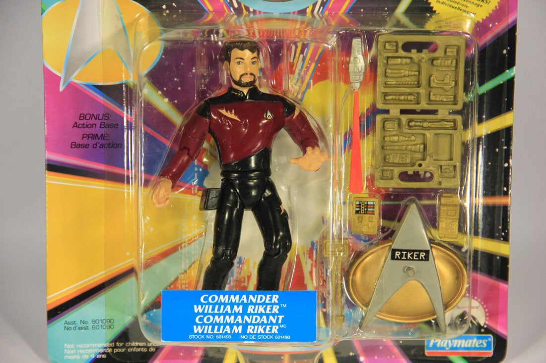 1992 Star Trek The Next Generation Commander Riker Action Figure Canadian FR-ENG L015311