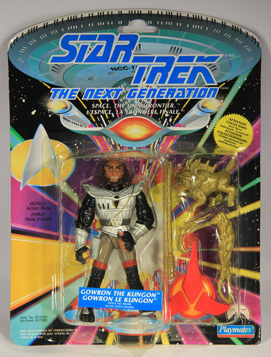 1992 Star Trek The Next Generation Gowron The Klingon Action Figure Canadian FR-ENG L015316