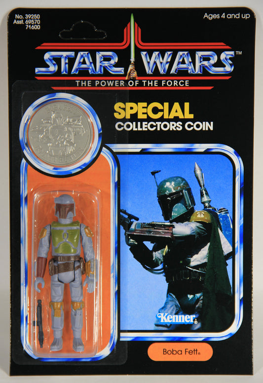 Star Wars Boba Fett POTF Coin SLC Factory Custom Figure And Card Repro Replica L015376
