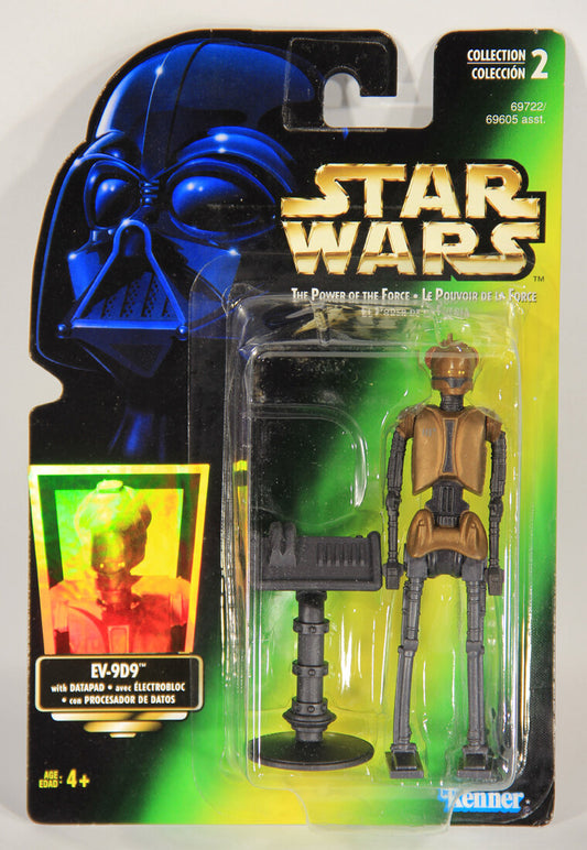Star Wars EV-9D9 1997 POTF Action Figure Trilingual Holofoil Card Collection 2 L015411