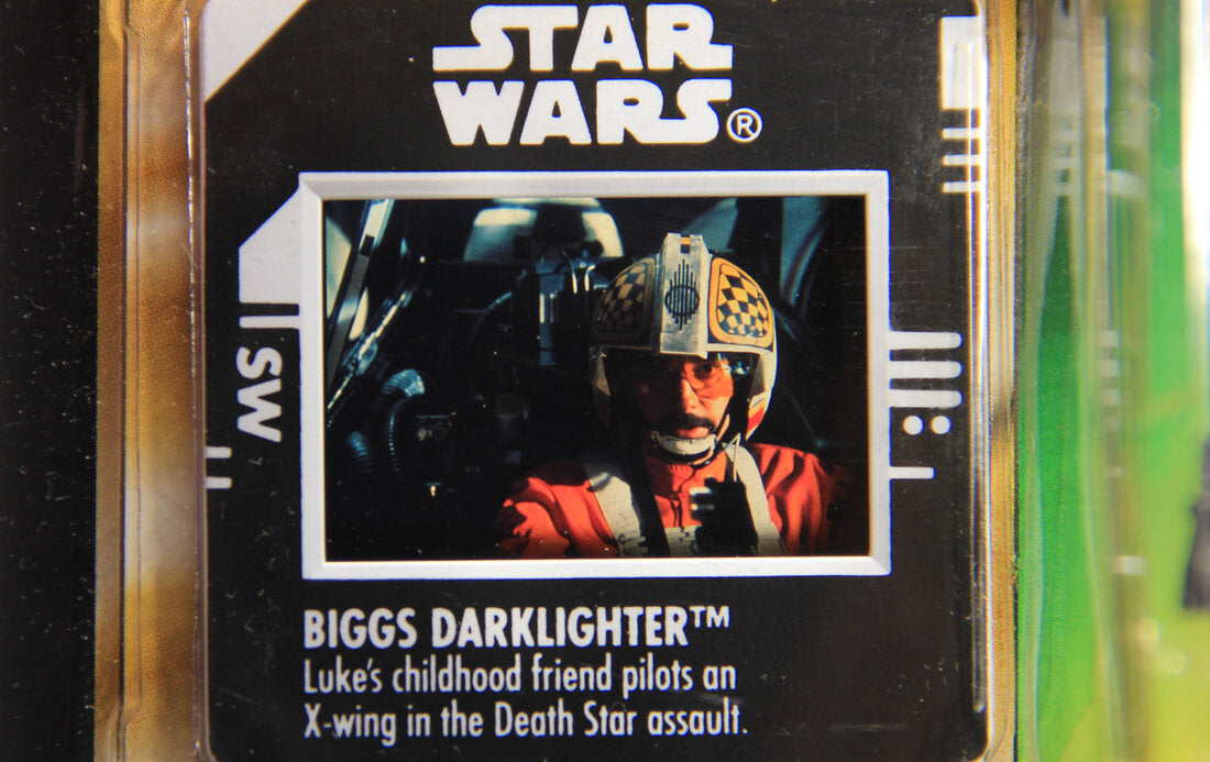 Star Wars Biggs Darklighter 1997 POTF Figure Freeze Frame Slide ENG Card Collection 2 MOC L015413