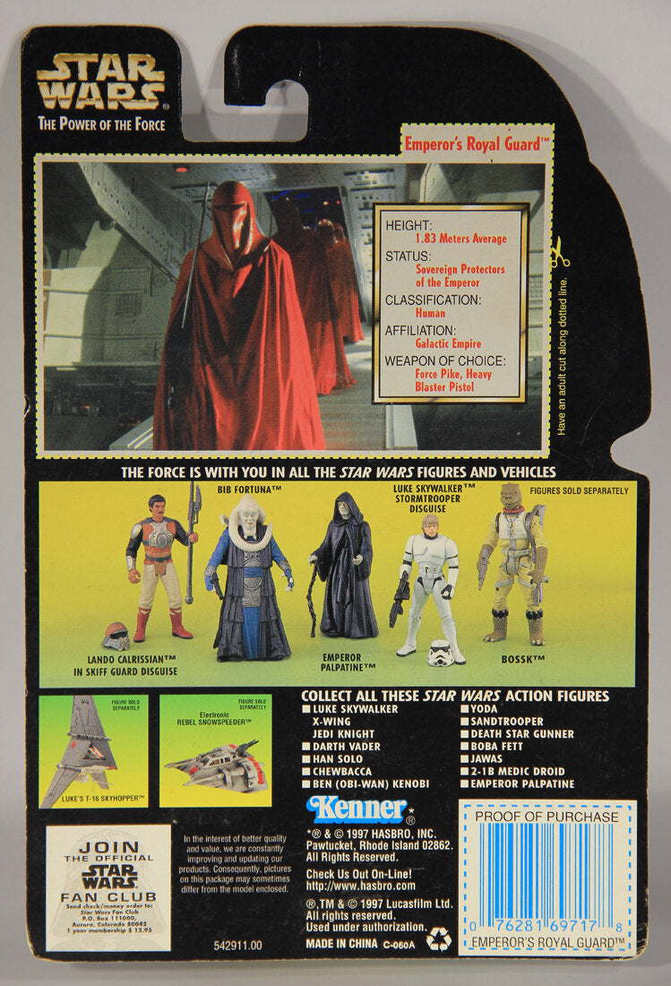 Star Wars Emperor's Royal Guard 1997 POTF Action Figure ENG Holofoil Card Collection 3 MOC L015441