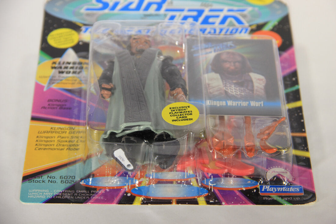 1993 Star Trek The Next Generation Klingon Warrior Worf Action Figure ENG Card L015473