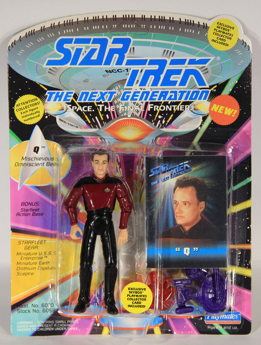 1993 Star Trek The Next Generation Q Mischievous Omniscient Being Action Figure ENG Card L015480