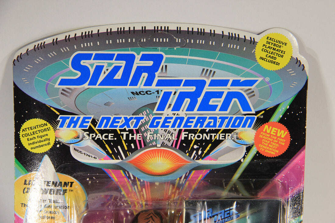 1993 Star Trek The Next Generation Lieutenant JG Worf Action Figure ENG Card L015486