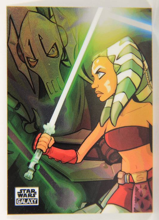 Star Wars Galaxy Chrome 2021 Topps Trading Card #45 Padawan's Challenge Ahsoka Artwork ENG L015495