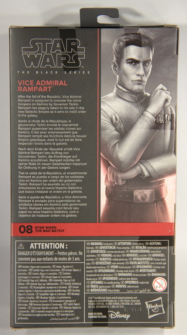 Star Wars Vice Admiral Rampart The Bad Batch #08 Black Series Exclusive 6 Inch Figure MISB L015571