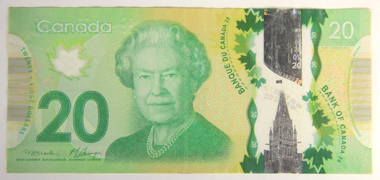 2012 Canada 20 Dollars BC-71a-i Radar Note Fine + FVK7084807 Banknote L015586