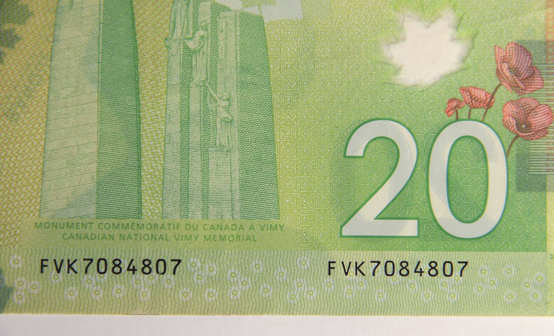 2012 Canada 20 Dollars BC-71a-i Radar Note Fine + FVK7084807 Banknote L015586