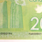 2012 Canada 20 Dollars BC-71b VF Low Serial Number FWD0000194 Banknote L015588