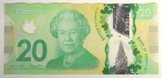 2012 Canada 20 Dollars BC-71b VF 2-Digits Polymer Banknote FYE3535555 L015589