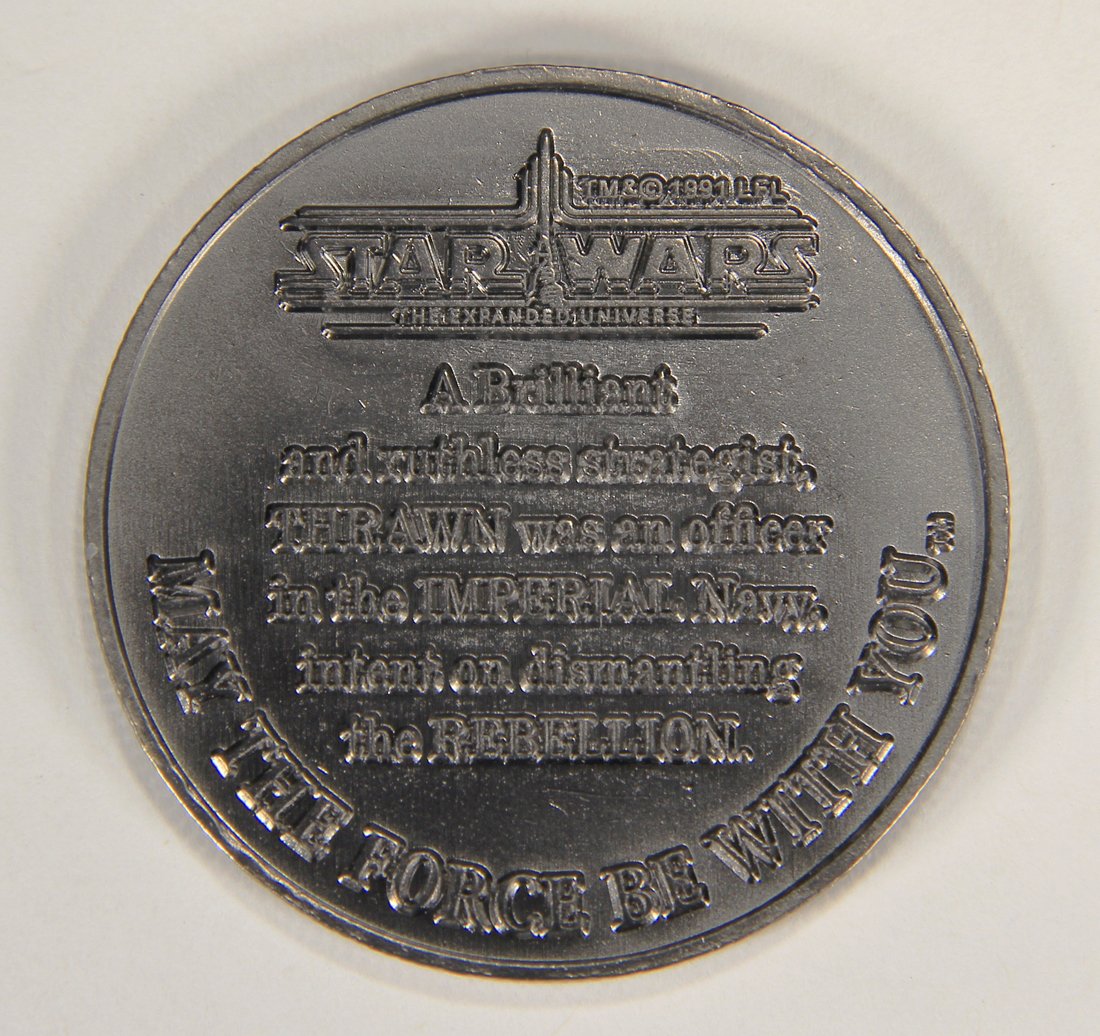 Star Wars Black Coin EU Grand Admiral Thrawn Expanded Universe CUSTOM Top Quality Repro L015617