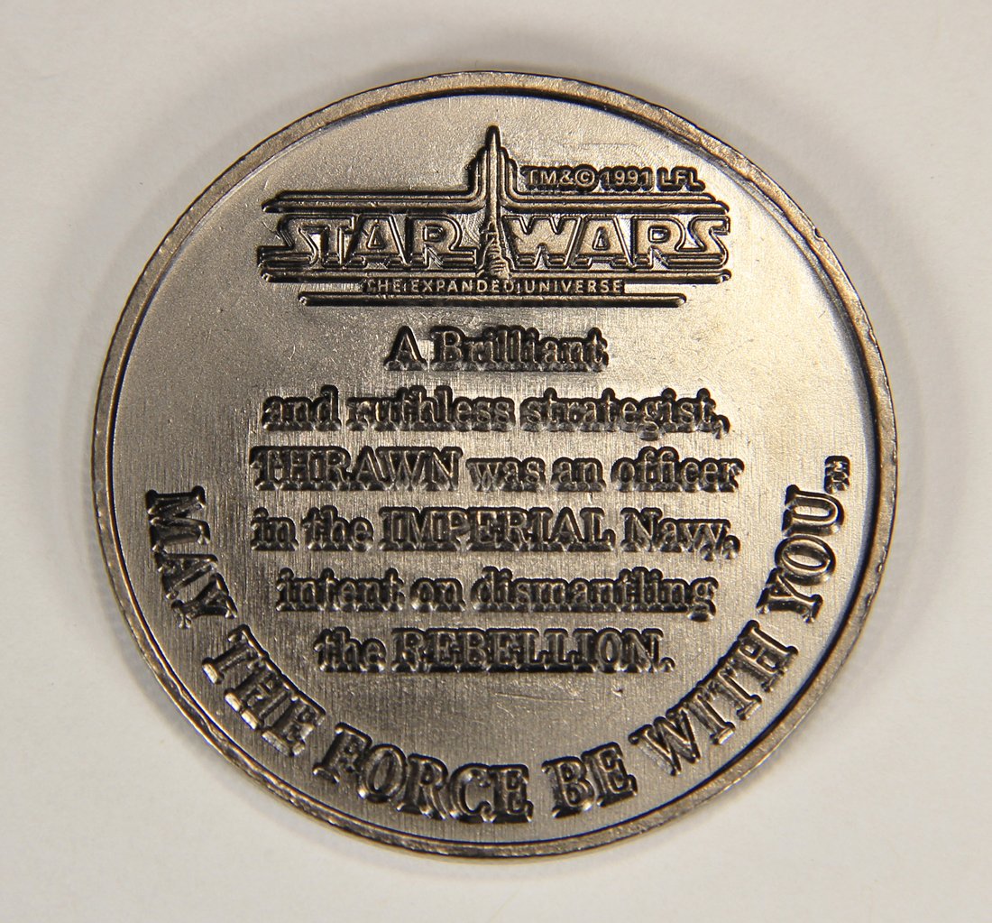 Star Wars Black Coin EU Grand Admiral Thrawn Expanded Universe CUSTOM Top Quality Repro L015617