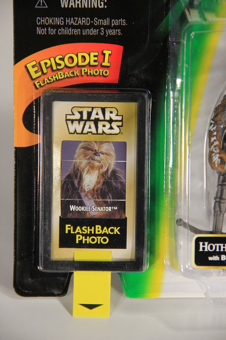 Star Wars Hoth Chewbacca 1998 POTF FlashBack Photo ENG Card From Hong Kong Hasbro Store MOC L015710