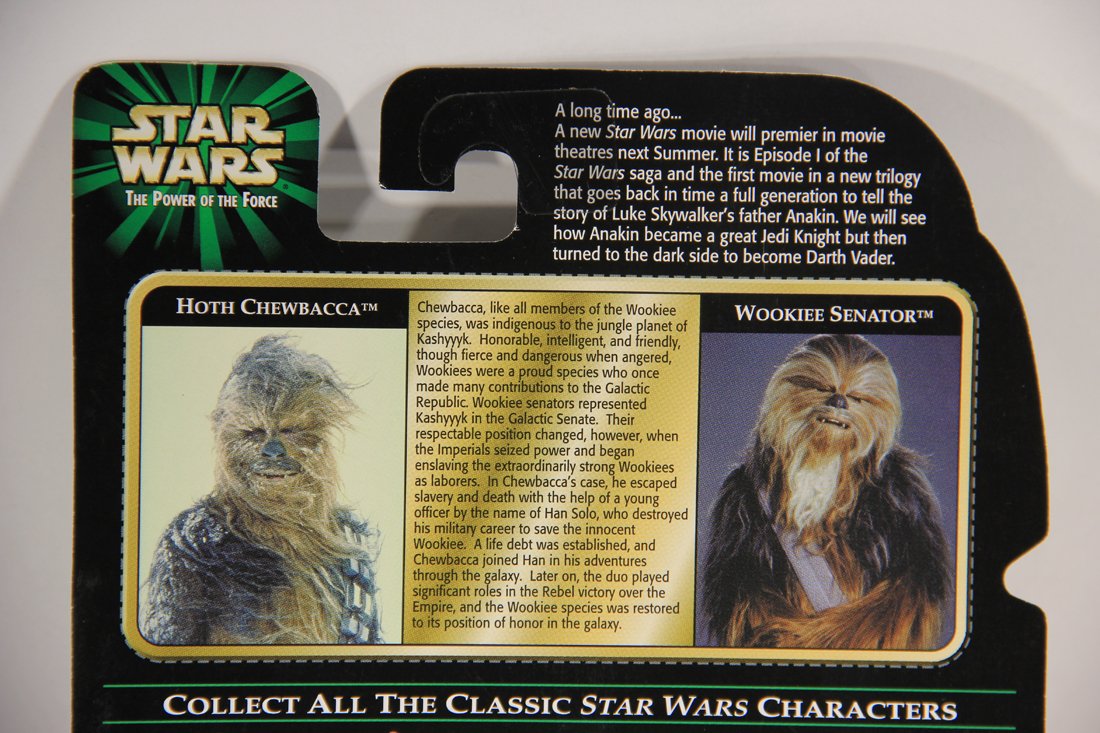 Star Wars Hoth Chewbacca 1998 POTF FlashBack Photo ENG Card From Hong Kong Hasbro Store MOC L015710