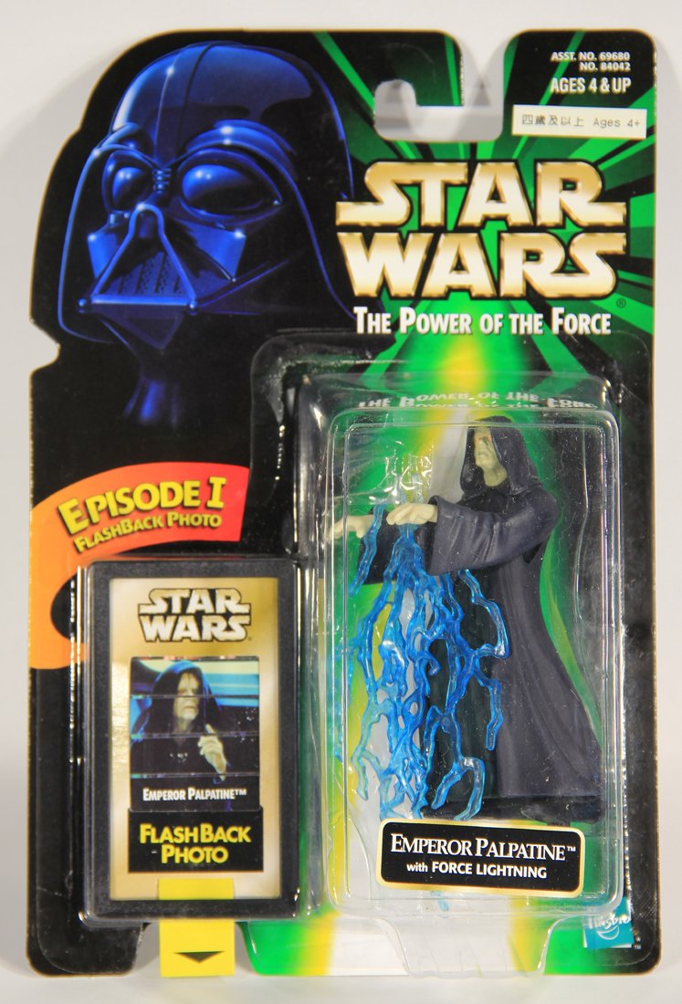 Star Wars Emperor Palpatine 1998 POTF FlashBack Photo ENG Card From Hong Kong Hasbro Store MOC L015712