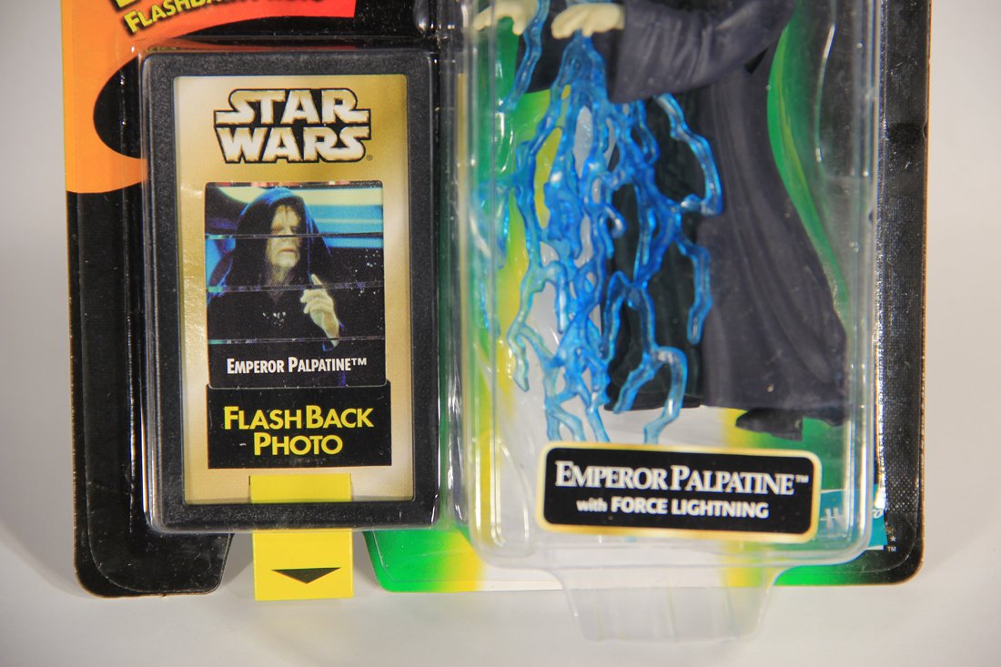 Star Wars Emperor Palpatine 1998 POTF FlashBack Photo ENG Card From Hong Kong Hasbro Store MOC L015712