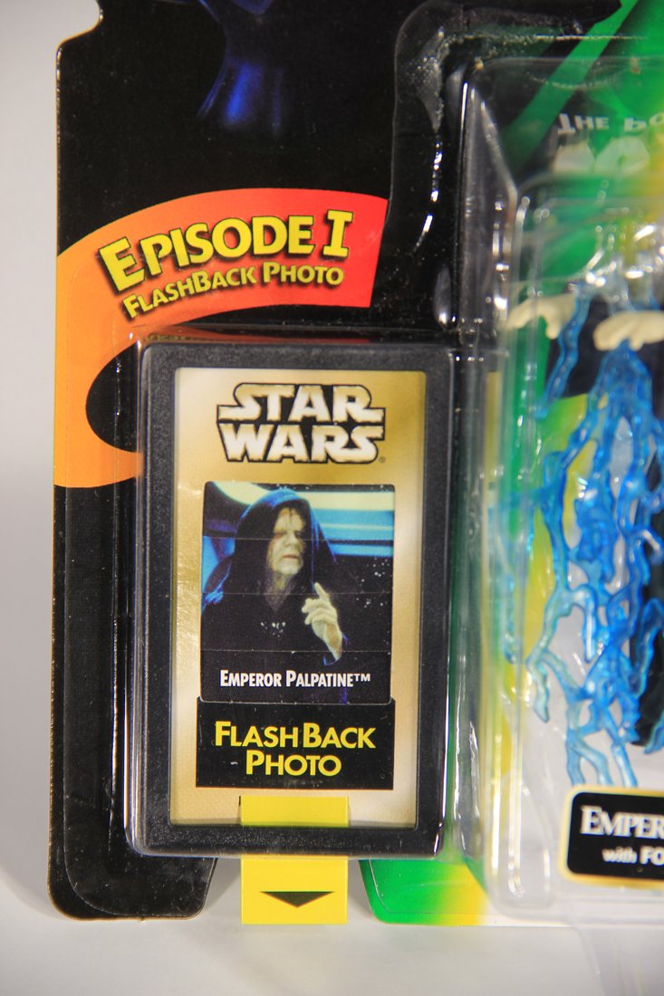 Star Wars Emperor Palpatine 1998 POTF FlashBack Photo ENG Card From Hong Kong Hasbro Store MOC L015712