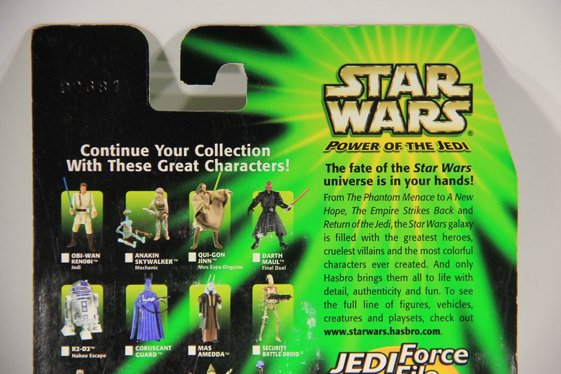 Star Wars Qui-Gon Jinn 2000 Power Of The Jedi Action Figure ENG Card Collection 1 MOC L015716