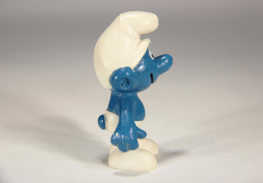 Smurfs 20012B Mechanic Smurf Black Wrench 1970 Vintage Figure PVC Toy Peyo Schtroumpfs L015746