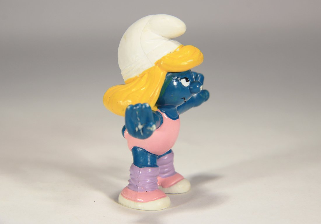 Smurfs 20183 Aerobic Smurfette 1984 Vintage Figure PVC Toy Figurine Peyo  Schtroumpfs L015748