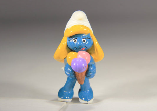 Smurfs 20190 Ice Cream Smurfette 1984 Vintage Figure PVC Toy Figurine Peyo Schtroumpfs L015769