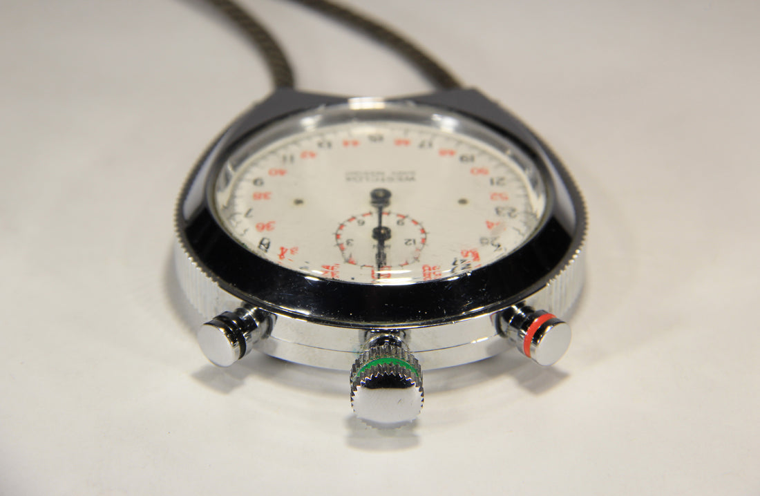 Westclox Stopwatch Swiss Vintage 50mm 1960s Stopwatch Timer Watch 3-button 1/10 sec L015792