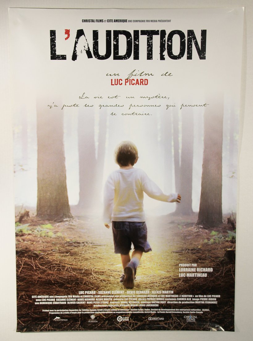 L'Audition 2005 Double Sided Movie Poster Rolled 27 x 39 Canada Luc Picard L015812